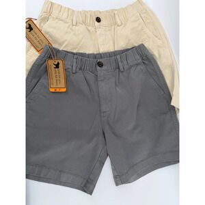Bearbottom Men Stretch Chino Shorts 7 Inch Inseam Grey Size Medium NWT
